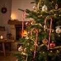 Künstliche Zuckerstangen aus Kunststoff 60cm Rot-Weiss 3er-Set für Weihnachtsdekoration | Floristik24.ch