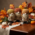 Set aus 3 Wichtel Figuren mit Bart und Mütze 10 cm aus Filz und Kunststoff für herbstliche Dekoration | Floristik24.ch
