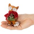 Deko-Fuchs mit Schal und Zapfen 10cm 2er-Set Polyresin orange-grün | Floristik24.ch
