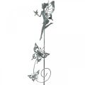 Floristik24 Blumendeko, Metallstecker Blütenfee, Frühling, Elfe mit Schmetterlingen, Pflanzenstecker 2St