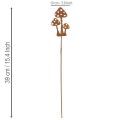 Gartenstecker Metall Fliegenpilz 10cm Rostoptik 6er-Set Aussenbereich | Floristik24.ch