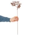 Gartenstecker aus Metall Kräutergarten 14x17cm Rostoptik für Aussenbereich – 4 Stück | Floristik24.ch