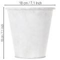 Metall-Pflanztopf mit Ornamenten Weiss Ø18,5cm H18cm für Innen- und Aussenbereich | Floristik24.ch