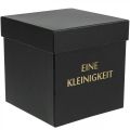 Floristik24 Geschenkbox „Eine Kleinigkeit“ Eckig Schwarz 14/12cm 2er-Set
