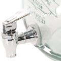 Getränkespender-Set aus Recyclingglas mit 4 Trinkgläsern, H25,5cm, grünblau | Floristik24.ch