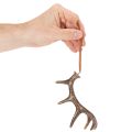 Geweih Deko-Anhänger aus Polyresin, braun-gold, 13–15 cm, 6 Stück | Floristik24.ch