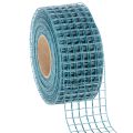 Floristik24 Dekoband Gitterstruktur 4,5 cm breit Blau 10 m Kunststoffrolle