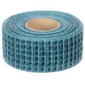Dekoband Gitterstruktur 4,5 cm breit Blau 10 m Kunststoffrolle | Floristik24.ch