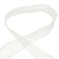 Floristik24 Netzband Gitterband Dekoband Weiß drahtverstärkt 50mm 10m