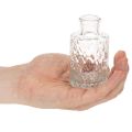 Mini Glasvase 9 cm Set mit Rautenmuster, transparent, 6 Stück, für Tischdekoration | Floristik24.ch