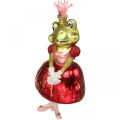 Floristik24 Froschprinzessin, Christbaumschmuck, Märchendeko, Baumanhänger Echtglas H14cm 2St