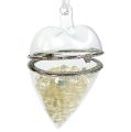 Glasherz zum Befüllen Hängedeko 7cm x 10cm klar 2St | Floristik24.ch