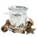 Floristik24 Teelichthalter Glas mit Kranz 10cm