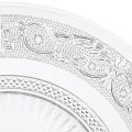 Glasteller auf Fuß Flache Glasschale mit Muster Klar Ø25cm | Floristik24.ch