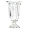 Floristik24 Glasvase Vase mit Fuß Glas Blumenvase Ø13,5cm H22cm