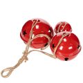 Rote Metallglocken 3er-Set,