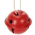 Floristik24 Rote Metall-Glöckchen mit Sternmotiv 3 cm 9er-Set