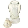 Grablicht Glas Herz Gravur Grablaterne Klar Ø11cm H26cm | Floristik24.ch