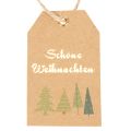 Floristik24 Geschenkanhänger Weihnachten Papier Schöne Weihnachten Naturbraun 8cm 36 Stück