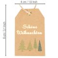 Geschenkanhänger Weihnachten Papier Schöne Weihnachten Naturbraun 8cm 36 Stück | Floristik24.ch