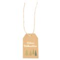 Geschenkanhänger Weihnachten Papier Schöne Weihnachten Naturbraun 8cm 36 Stück | Floristik24.ch