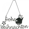 Floristik24 Frohe Weihnachten Schriftzug Wanddeko Metall L23,5cm 2St