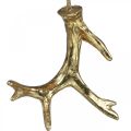 Weihnachtsanhänger Deko Geweih Baumschmuck Gold 7,5cm 6 St | Floristik24.ch