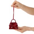 Deko-Handtasche mit Schleifenmotiv zum Aufhängen aus Polyresin 10 cm Bordeauxrot | Floristik24.ch