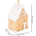 Keramik Lebkuchenhaus 6cm Hängedeko Set naturweiss 3 St. | Floristik24.ch