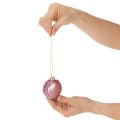 Weihnachtsbaumschmuck Glasanhänger Macaron 6 cm Pastelltöne 6-teilig | Floristik24.ch
