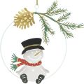 Floristik24 Weihnachtsanhänger Schneemann Deko Ring Metall Ø14cm 3St