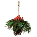 Floristik24 Weihnachtshänger mit Zapfen und Beeren 16cm