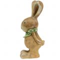 Floristik24 Osterhase mit Halstuch Braun, Grün 26cm 2St