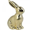 Floristik24 Osterhase Deko Osterhase Gold Hase sitzend H12cm 3St