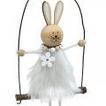 Floristik24 Hase auf Schaukel Osterhase Fensterdeko Ostern H26cm 2er-Set