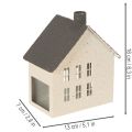 Lichthaus aus Metall 16cm Grau Beige für Innenbereiche | Floristik24.ch