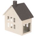 Lichthaus aus Metall 16cm Grau