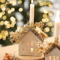 Lichthaus aus Metall 16cm Grau Beige für Innenbereiche | Floristik24.ch