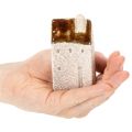 Dekohaus-Set Miniaturhäuser aus Keramik 9 cm Braun 3-teilig | Floristik24.ch