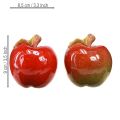 Herbstdeko Keramik Äpfel Tischdeko Rot Grün H9cm 2 St | Floristik24.ch