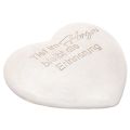 Floristik24 Herz Gedenkstein aus Polyresin 17 cm in Grau mit Spruch