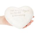 Herz Gedenkstein aus Polyresin 17 cm in Grau mit Spruch | Floristik24.ch