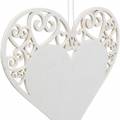 Floristik24 Herzdeko zum Hängen, Hochzeitsdeko, Herzanhänger aus Holz, Herzdeko, Valentinstag 12St