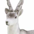 Deko Hirsch beflockt/beschneit 39cm | Floristik24.ch