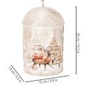 Weihnachtsglocke aus Metall mit Rentiermotiv 26cm Weiss und Gold | Floristik24.ch