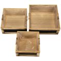 Holzkiste mit Tafel und Einsatz, 3 Grössen, Set | Floristik24.ch