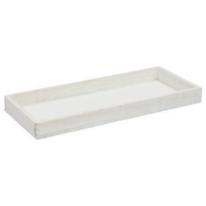 Floristik24 Holztablett Weiß Deko Tablett Shabby Chic Holz 35×15×3cm