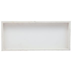 Holztablett Weiß Deko Tablett Shabby Chic Holz 35×15×3cm | Floristik24.ch
