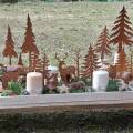 Floristik24 Holztablett Wald mit Tieren 50cm x 17cm