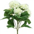 Floristik24 Hortensie künstlich Weiß Seidenblumen Strauß Sommerdeko 42cm